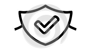 Security Shield with Checkmark Icon, Protection Safety Vector, vector design Generative AI