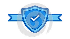 Security Shield with Checkmark Icon, Trust and Protection, vector design Generative AI