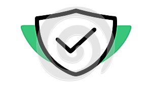 Security Shield Checkmark, Protection Verified Safety Icon, vector design Generative AI