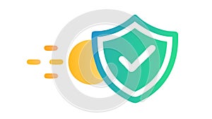 Security Shield with Checkmark for Verified Protection, vector design Generative AI