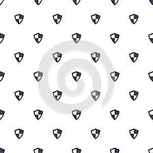 Security Shield pattern repeat seamless pattern. Vector geometric illustration. Stock vector illustration