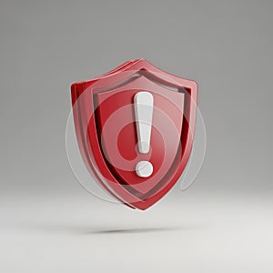 Security Shield Warning Red ExclamationPoint