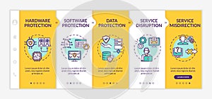 Security solutions onboarding vector template