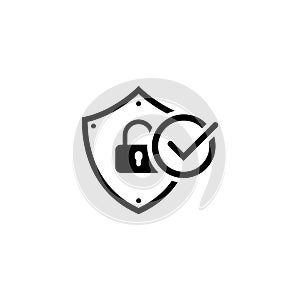 Security Status Icon. Flat Design