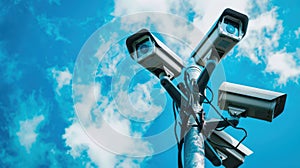 The Security Surveillance Cameras.AI generated image