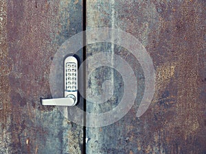 Security system code to lock and unlock iron door