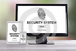 Security system concept on different devices