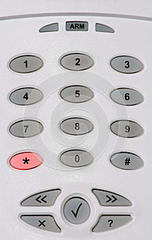 The security system panel