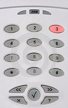 The security system panel