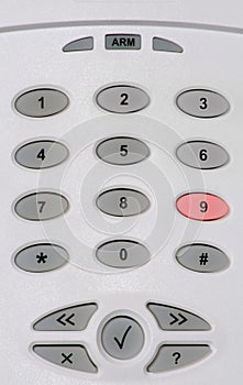 The security system panel