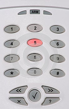 The security system panel