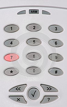 The security system panel