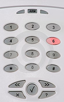 The security system panel