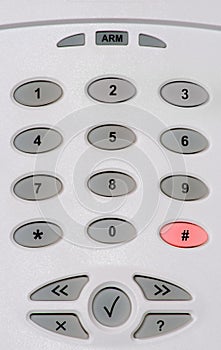 The security system panel