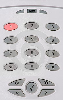 The security system panel