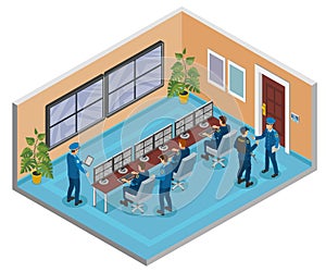 Security Systems Isometric Composition