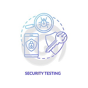 Security testing concept icon