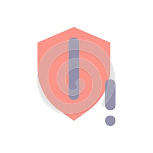 Security threat flat color ui icon