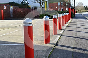 Security traffic bollards.