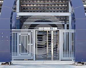 Security turnstile outdoor metal controll