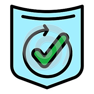 Security value icon vector flat