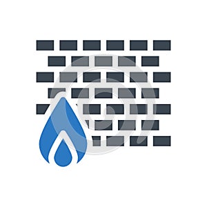 Security vector glyph color icon