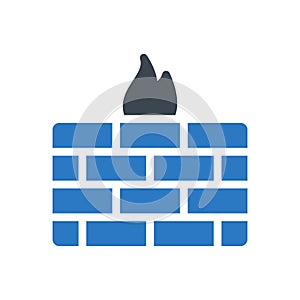 Security vector glyph color  icon