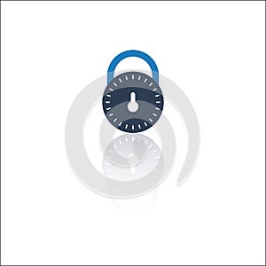 Lock icon, security vector icon