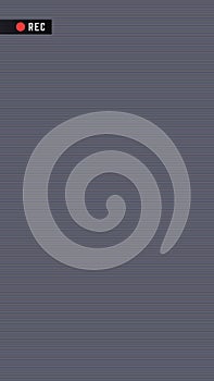 Security video camera vertical frame. Camcorder ui overlay. Videocamera frame with record indicator.