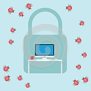 Security virus malware attack