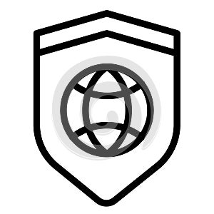 Security vpn secure internet single isolated icon with outline style