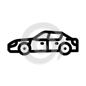 sedan car body type line icon vector illustration