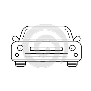 Sedan car line icon.