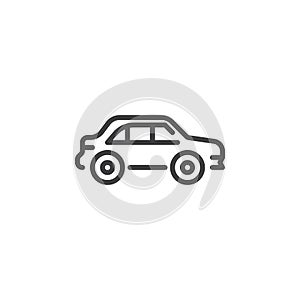 Sedan car line icon