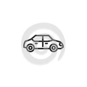 Sedan car line icon