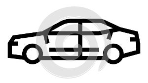 sedan car line icon animation