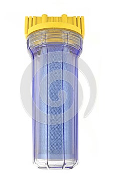 Sediment Water Filter Cartridge In Transparent Plastic Container