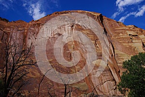 Sedimentary rock formation cliff