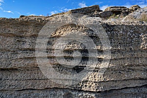 Sedimentary rock layers background