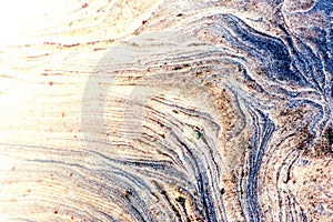 Sedimentary rocks - colourful rock layers formed through cementation and deposition - abstract graphic design backgrounds,
