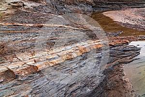 Sedimentary rocks layers texture