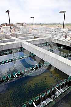 Sedimentation basins for purification of treated wastewater