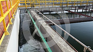 Sedimentation tanks in a sewage treatment plant