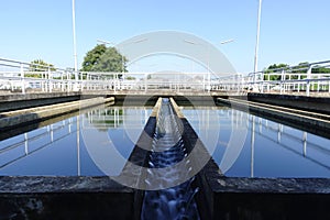 Sedimentation unit of Conventional Water Treatment Plant. photo