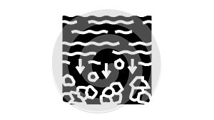 sedimentation water filter glyph icon animation