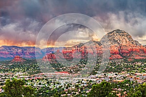 Sedona, Arizona, USA downtown cityscape