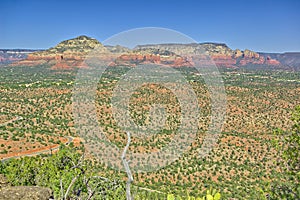 Sedona Arizona viewed from Scheurman Mountain