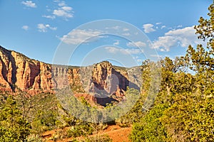 Sedona Red Rock Formations and Desert Flora, Sunny Arizona