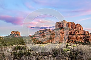 Sedona Red Rocks at Sundown