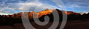 Sedona Red Rocks Sunset Panorama